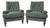 Late 20th Century Pair of Ferrick Mason Upholstered Tufted Club Chairs For Sale
