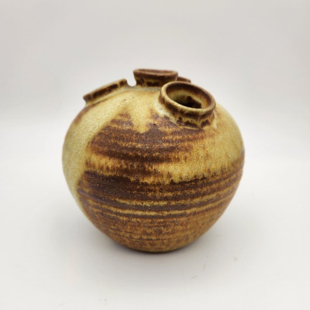 Mid 20th Century Studio Pottery Bud Vase With 4 Openings For Sale In Philadelphia - Image 6 of 12