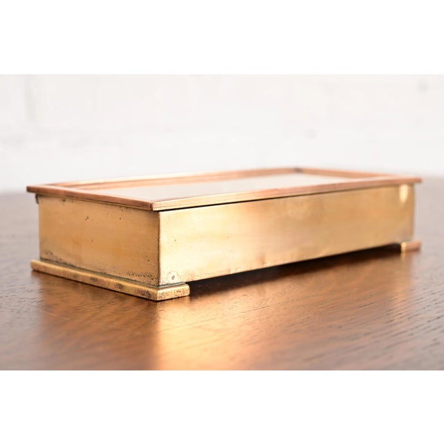 Tiffany and Co. Tiffany & Co. Art Deco Period Bronze Cigar Box or Jewelry Box, Circa 1920s For Sale - Image 4 of 14