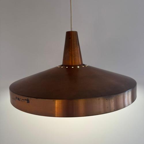 Vintage Danish Copper Pendant Lamp, 1960 For Sale - Image 6 of 10