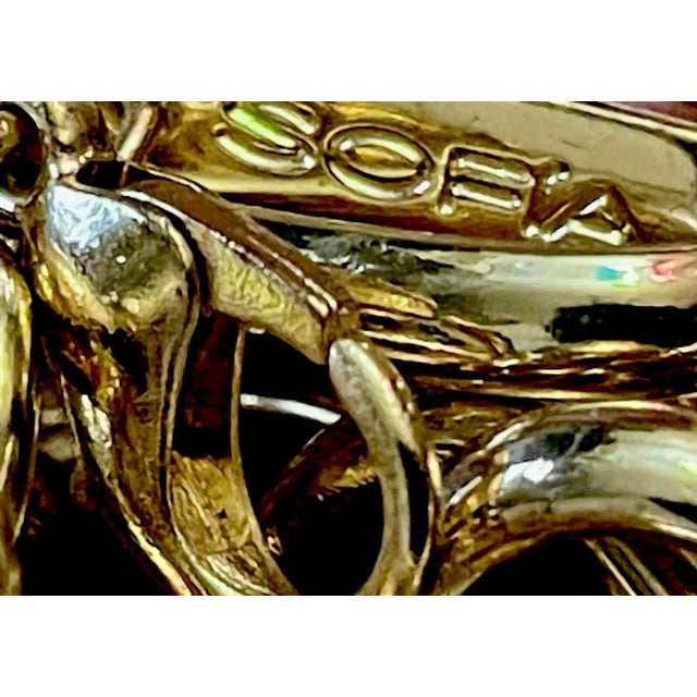 Late 20th Century Late 20th Century Sofia Large Oval Link Chain Necklace 24k Gold Plated Round For Sale - Image 5 of 5