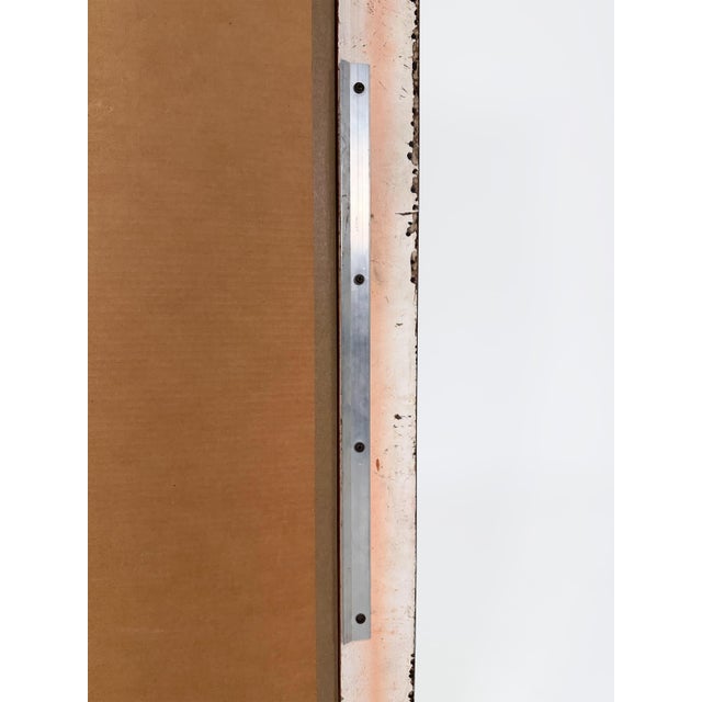 Brown Large Vintage Wall Mirror With Gilding and Modern Circle Motif Detail For Sale - Image 8 of 8