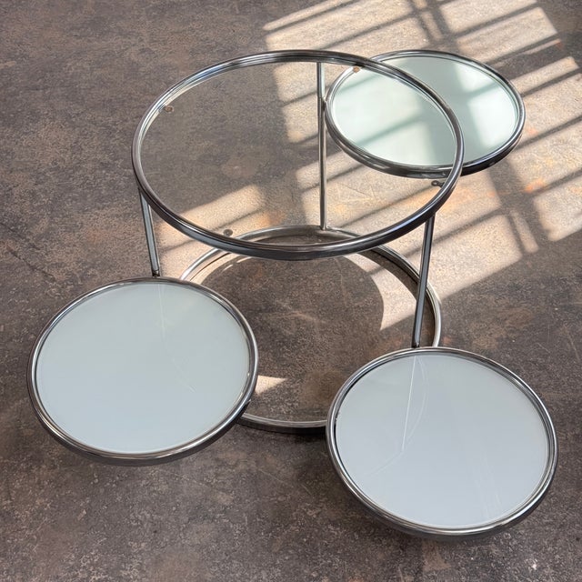 Silver Vintage Chrome and Glass Coffee Table by Milo Baughman, 1990 For Sale - Image 8 of 12