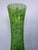 Mid 20th Century Vintage Bohemian Green Glass Hand-Enameled Floral Vase, 12” For Sale - Image 5 of 12