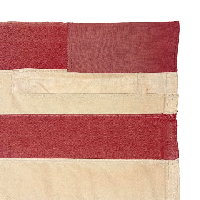Mid 20th Century Large Vintage Cotton American Flag With Sewn Stars For Sale - Image 5 of 8
