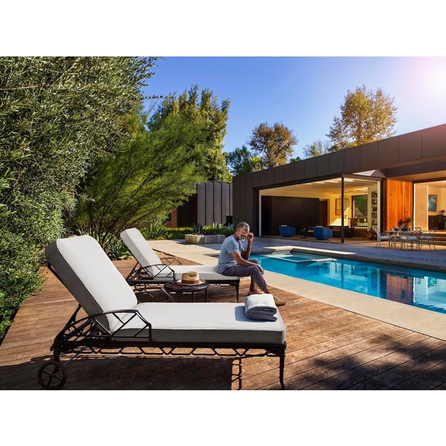 Brown Jordan Calcutta Side Chair, Mica frame with Fusion Neptune fabric For Sale - Image 9 of 11