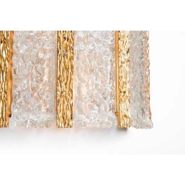 Gold-Plated Wall Sconces in the Style of Kalmar, 1960, Set of 2 For Sale - Image 3 of 9