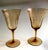 Antique Needle Etch Amber Crystal Glasses - Set of 4 For Sale In New York - Image 6 of 8