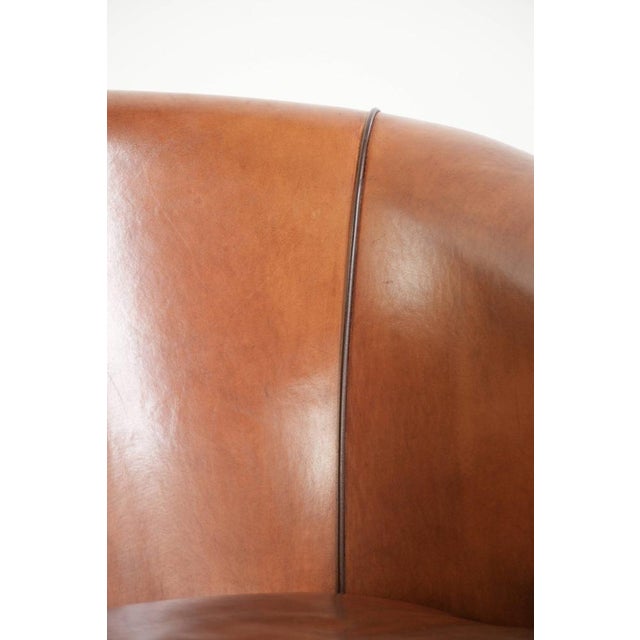 Vintage Club Chair in Sheepskin Leather For Sale - Image 11 of 13