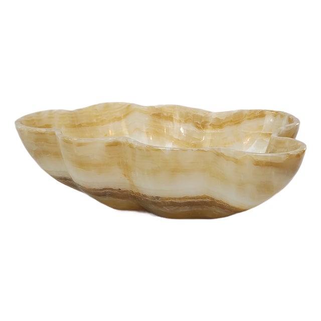 2020s Polished Caramel Onyx Bowl - One of a Kind For Sale