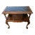 Early 20th C. English Stone Marble Table Carved Tiger Oak For Sale