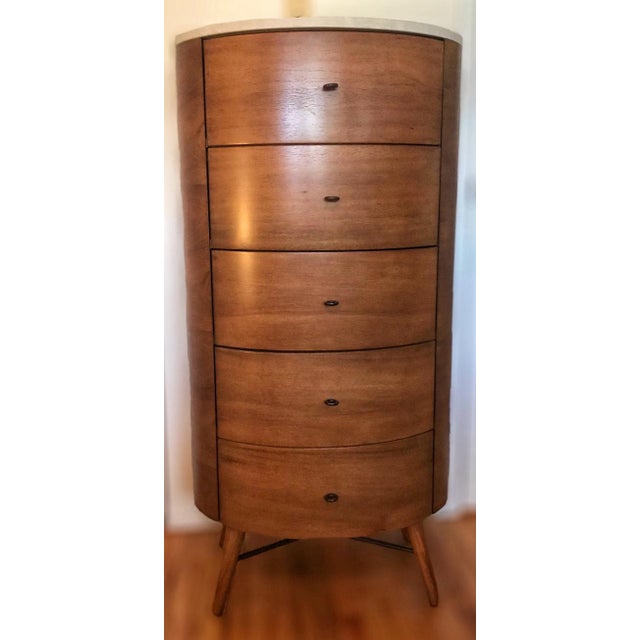 West Elm MidCentury "Penelope" Acorn/Marble 5Drawer Dresser Chairish