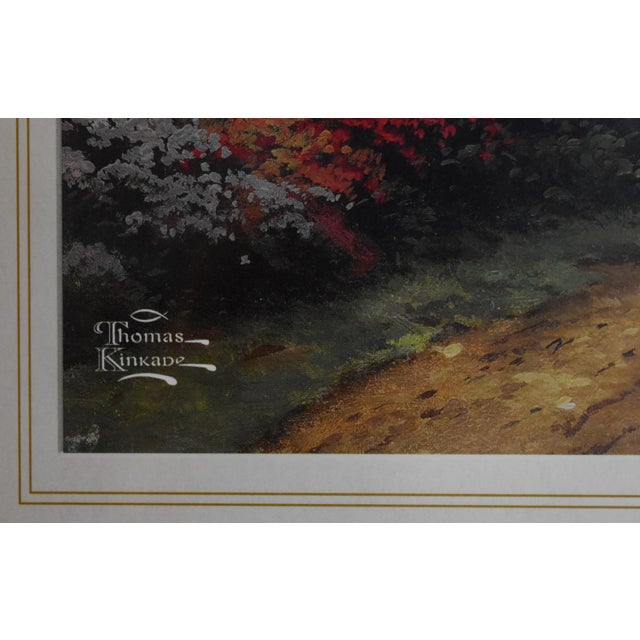 Thomas Kinkade Morning Dogwood Framed Matted Art Print Vintage Garden Gazebo For Sale - Image 11 of 15