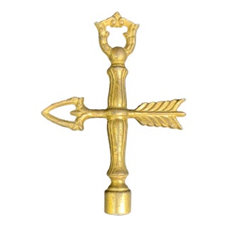 Vintage Brass Bouillotte Lamp Shade Arrow Finial For Sale