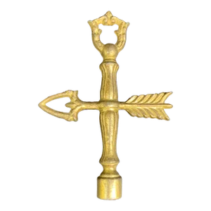 Vintage Brass Bouillotte Lamp Shade Finial With Arrow