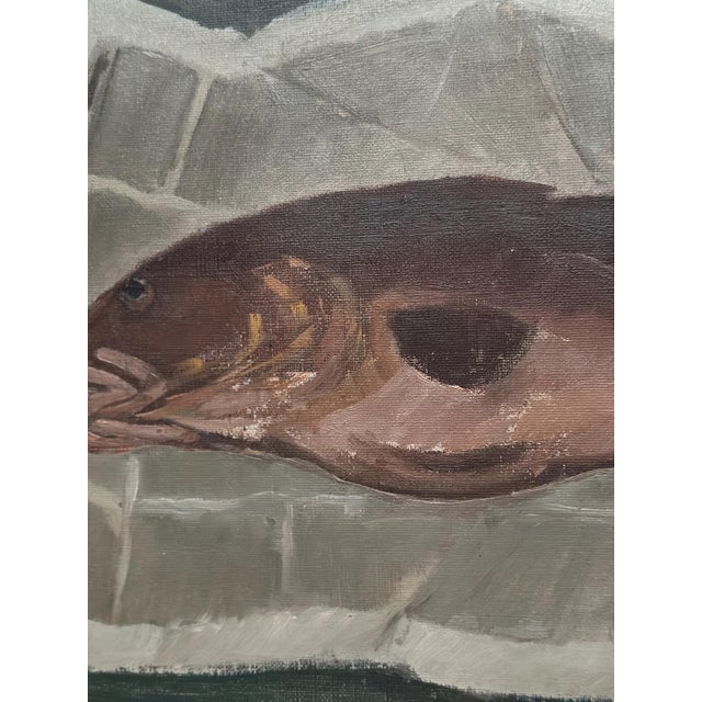 Gerald, Fish, 1960s, Oil on Canvas, Framed For Sale - Image 11 of 12