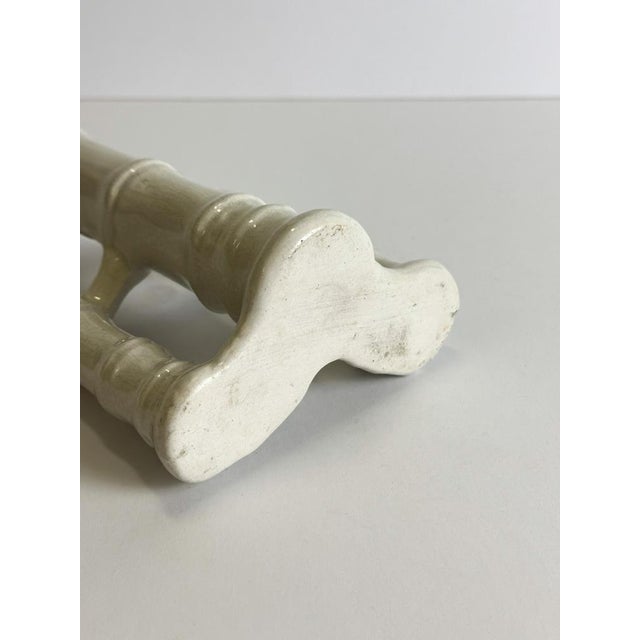 Victorian Bamboo-Form Spill Vase in Craquelure Stoneware, England, 1890 For Sale - Image 9 of 10