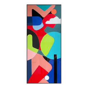 Skies the Limit Acrylic Painting on Wood by Mary Lai, Framed