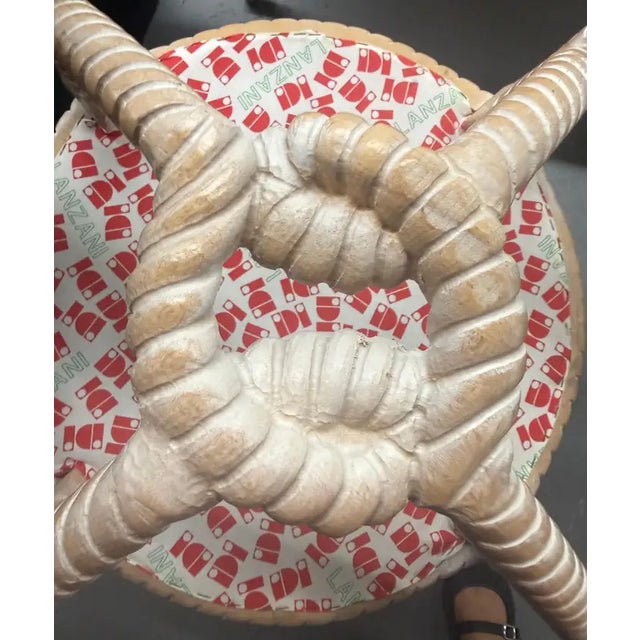 French Napoleon III Style Faux Rope Stool or Ottoman by Cugini Lanzani For Sale - Image 10 of 10