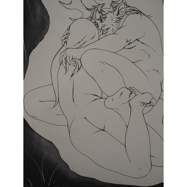 Pierre-Yves Tremois, Acteon Faune et femme, Original Engraving For Sale - Image 5 of 8