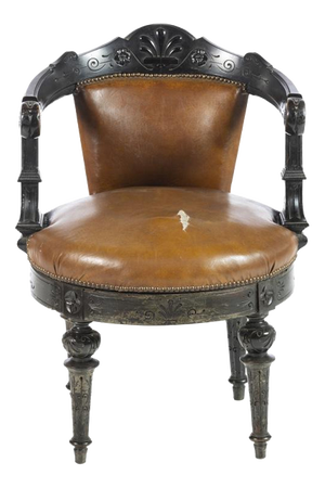 19th Century Office Chair in Oak