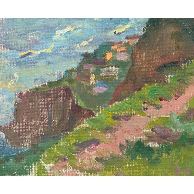 1970s 1970s Mountain Landscape Antique Oil Painting Original Soviet Art Ukrainian Artist 26-32 For Sale - Image 5 of 6