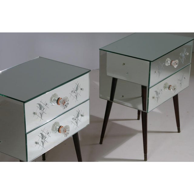 Art Deco Mirrored Bedside Tables, 1950s, Set of 2 For Sale - Image 10 of 18