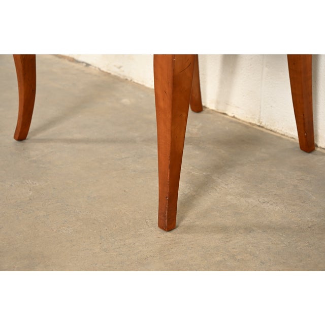 Kindel Furniture Regency Solid Cherry Wood Klismos Dining Chairs, Set of Five For Sale - Image 12 of 15