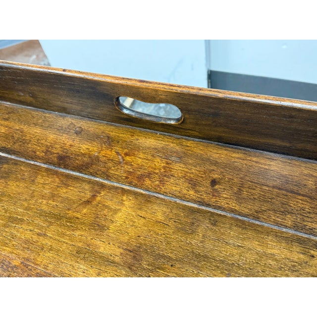 Folding Wood Butler’s Tray Table, Vintage For Sale - Image 11 of 12