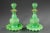 Mid-19th-Century Green Opaline Flasks, Set of 2 For Sale - Image 5 of 7