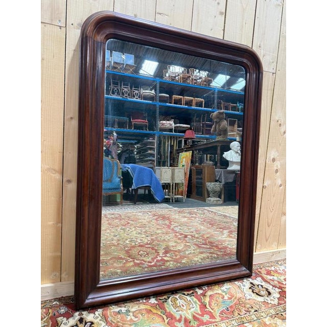 Louis Philippe Mercury and Mahogany Mirror For Sale - Image 6 of 6