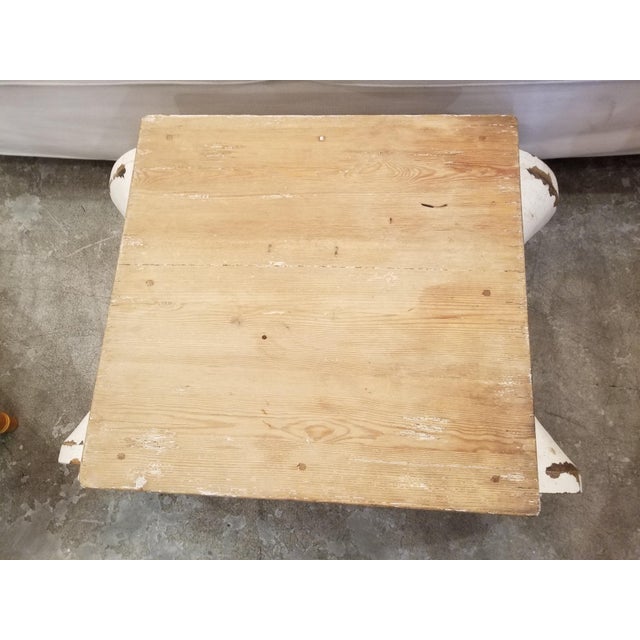 Restoration Hardware Distressed Ionic Capital Coffee Table | Chairish