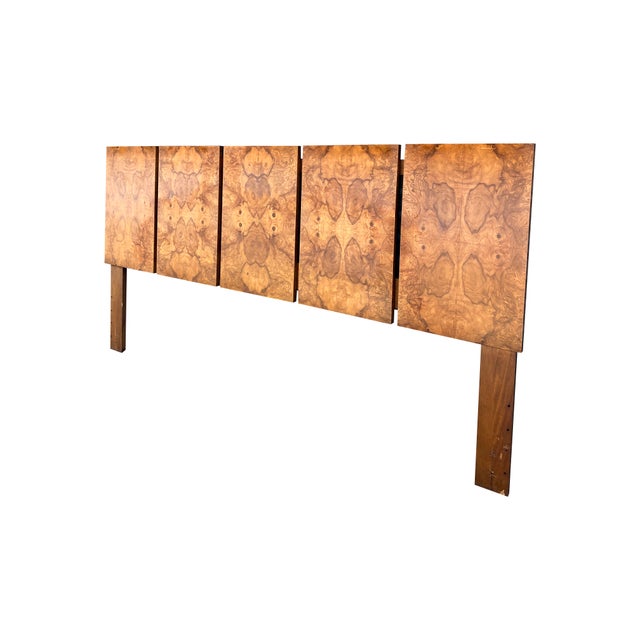 Modern Vintage Modern Burl King Headboard by Milo Baughman for Lane For Sale - Image 3 of 5