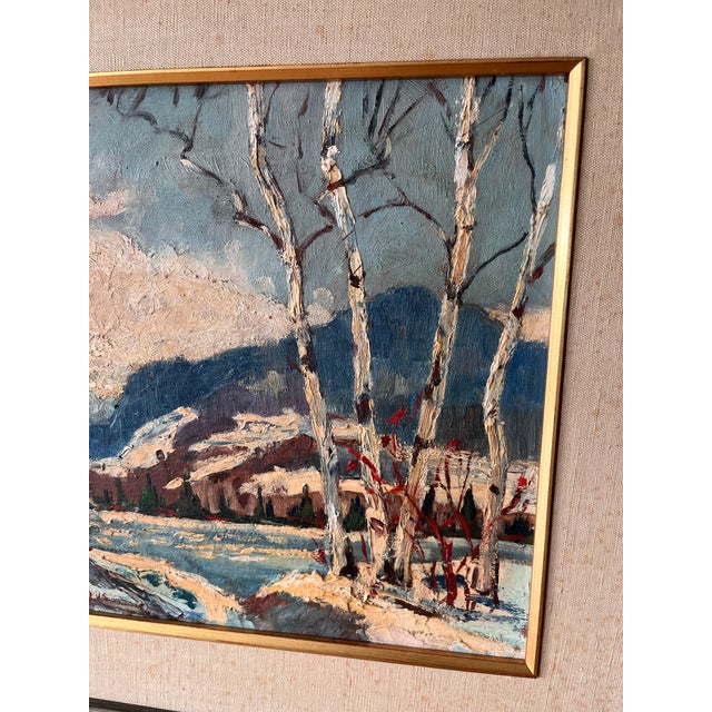 Textile Marvin Mangus Alaskan Landscape Oil, Signed For Sale - Image 7 of 10