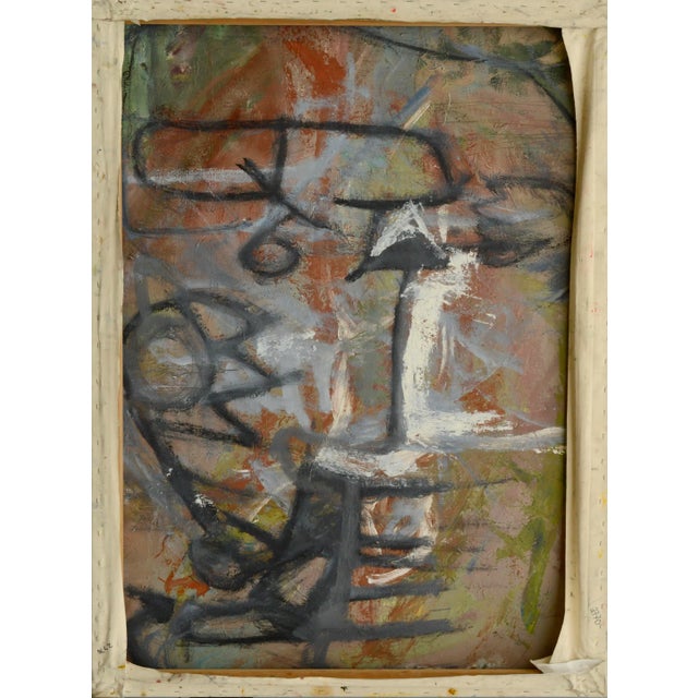 Textile Vintage Double Sided Figurative Abstract -- Cat Sitting on an Arm Chair by Daniel David Fuentes For Sale - Image 7 of 10