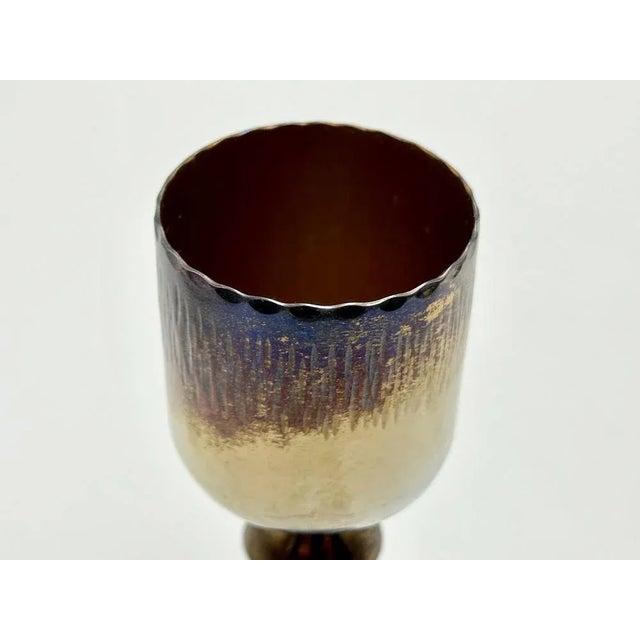 Silver Antique Decorative Copper Cups, 1890s, Set of 2 For Sale - Image 8 of 12