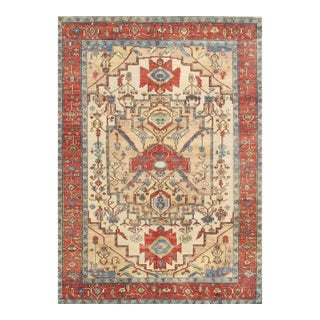 Pasargad Home Serapi Ivory Wool Area Rug, 8' 8'' X 12' 2'' For Sale
