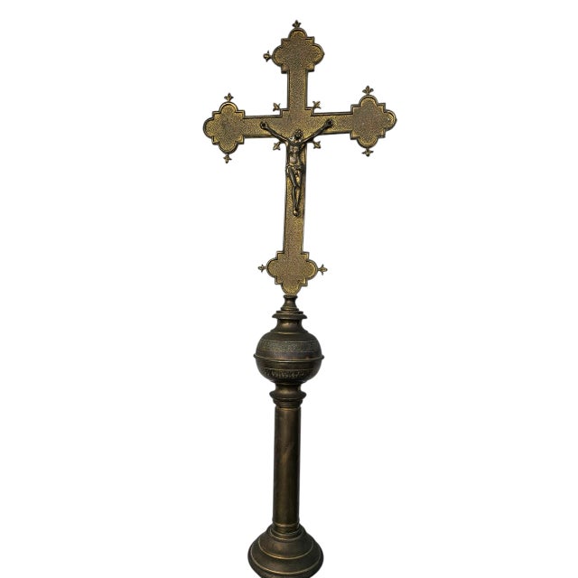 Minor age related ware. Few missing decorative nubs on croass Jesus is a little loose. Please see photos as they are...