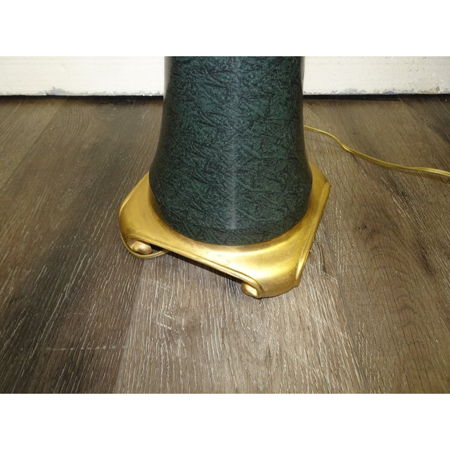 1960s Neoclassical Style Tole and Brass Table Lamp Asian Influence For Sale - Image 15 of 16