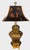 Vintage Frederick Cooper Hexagonal Brass Urn Lamp With Relief Chinoiserie Tole Shade For Sale - Image 10 of 12