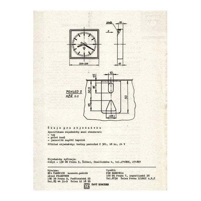 Pragotron C 301 Clock, 1980s For Sale - Image 6 of 7