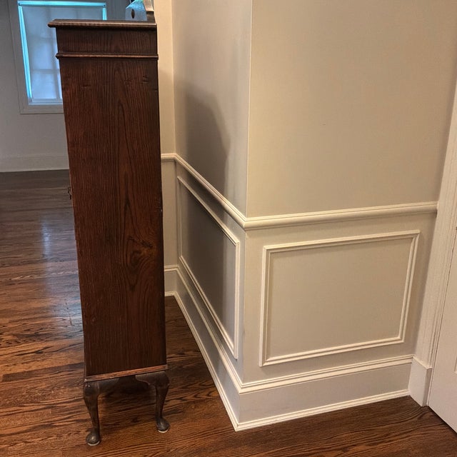 Arts & Crafts Antique Arts and Crafts Bookcase - Leaded Glass Doors-Quarter-Sawn Oak For Sale - Image 3 of 9