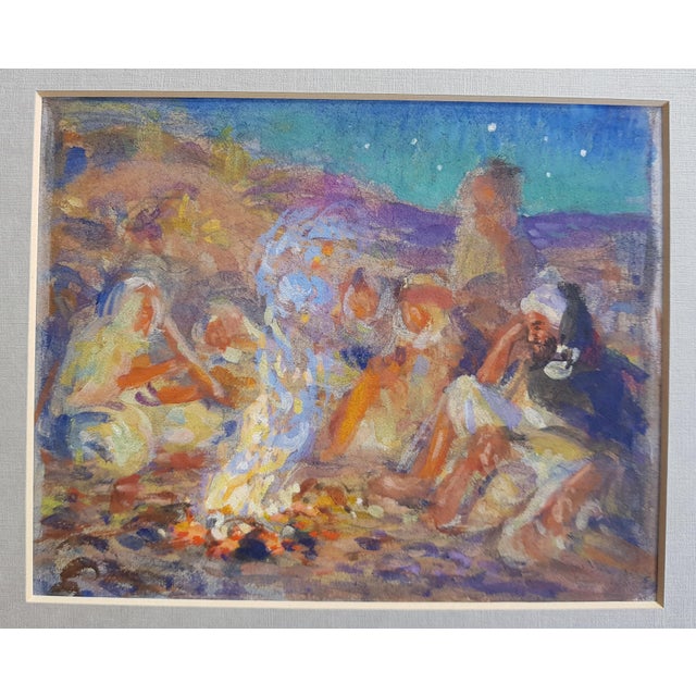 Dinet Etienne - Orientalist Scene - Gouache - Framed - Late 19th Century For Sale - Image 12 of 12