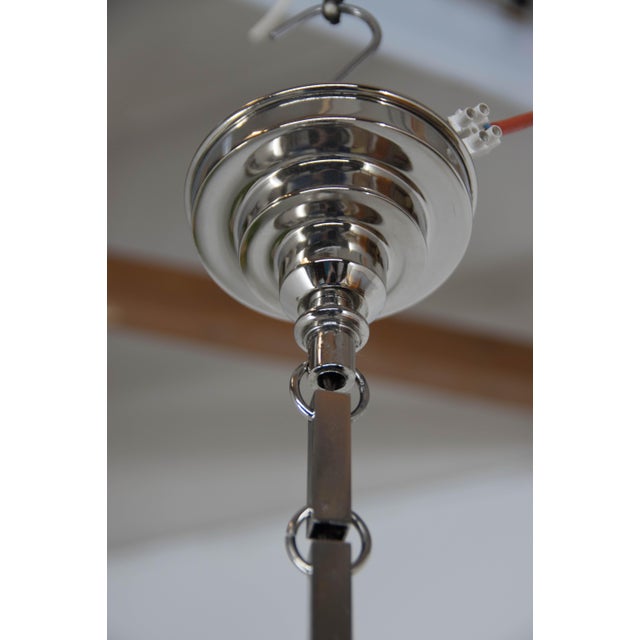 Art Deco 3-Arm Chandelier, 1920s For Sale - Image 10 of 13