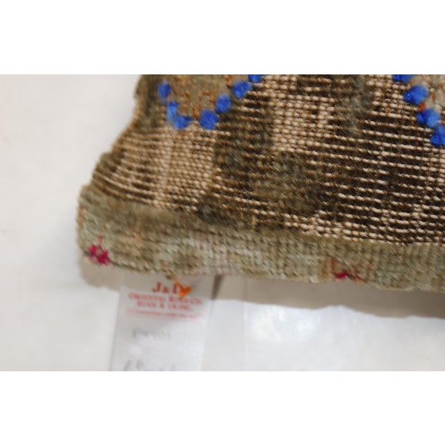 Quirky Square Turkish Rug Pillow For Sale - Image 4 of 5