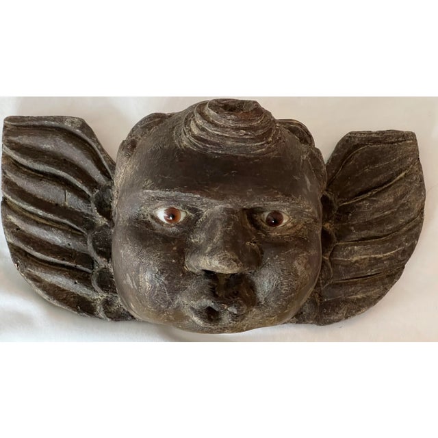 Antique Spanish Colonial Style Immortal Angel Wood Carving For Sale In Chicago - Image 6 of 6