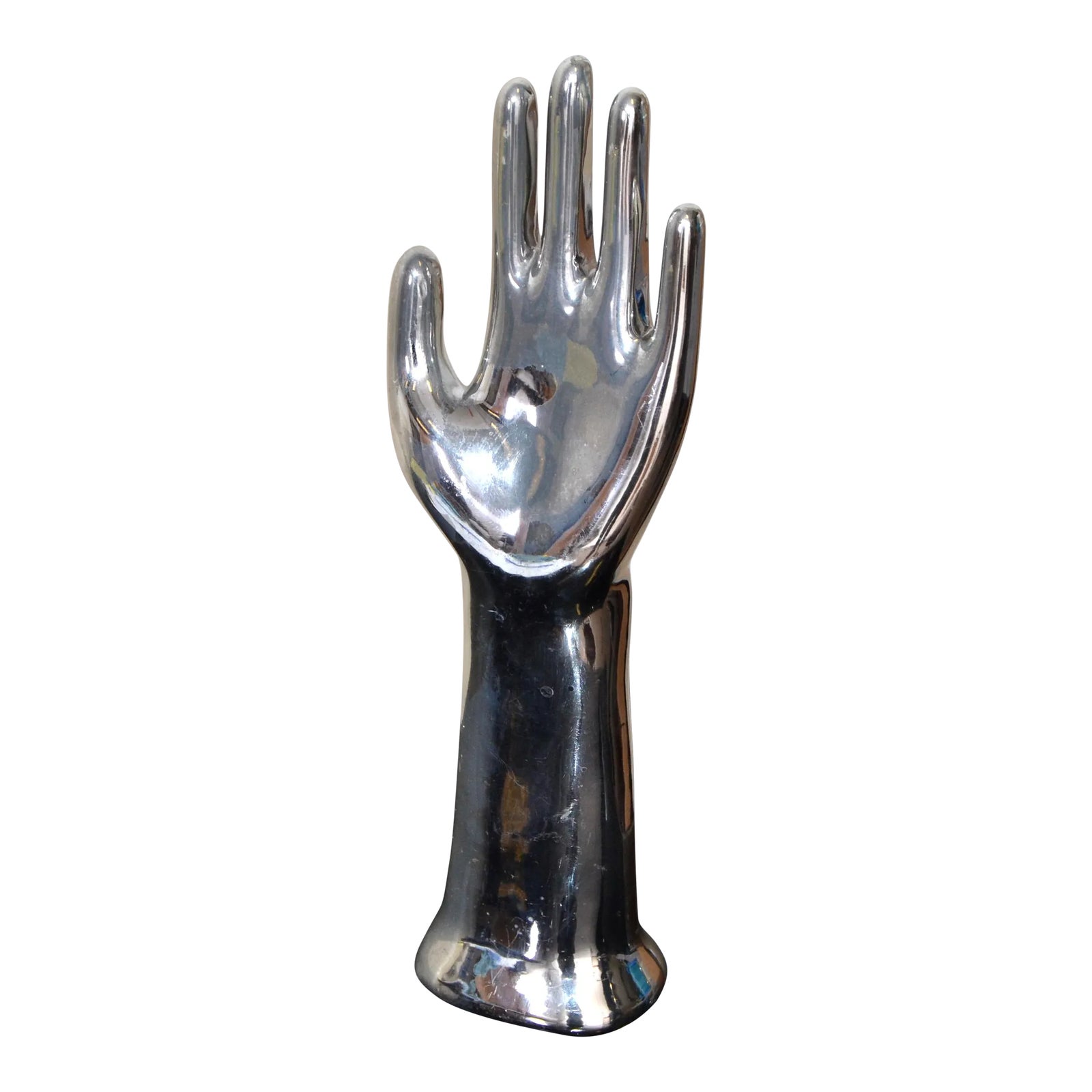 Hand statue フランスアンティーク Glove Mold Vintage Porcelain Glove Mold, White Ceramic Hand Sculpture