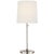 Thomas O'Brien by Visual Comfort Signature Bryant Large Table Lamp in Polished Nickel with Linen Shade For Sale