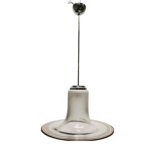 Murano Suspension with Red Stripes, 1970s For Sale