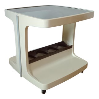 Vintage Marc Held Mini-Bar Trolley attributed to Marc Held for Prisunic, 1970s For Sale